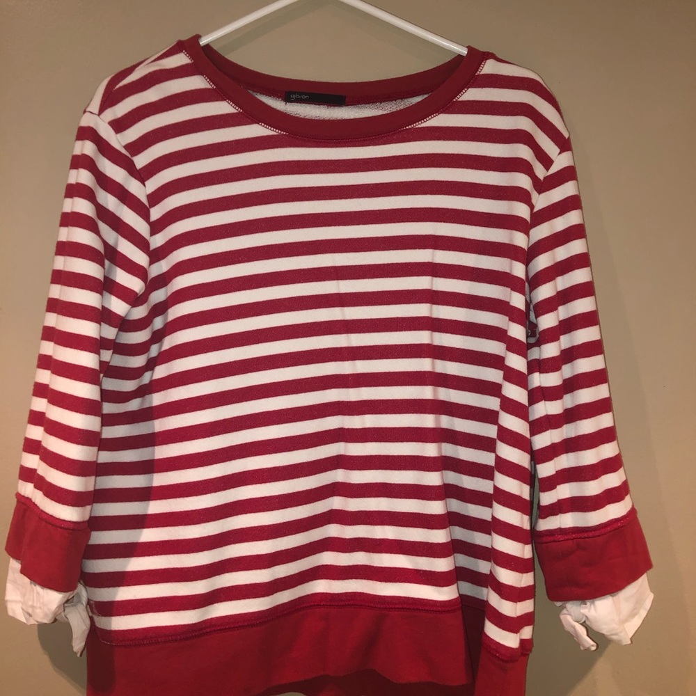 Red and White stripped sweater